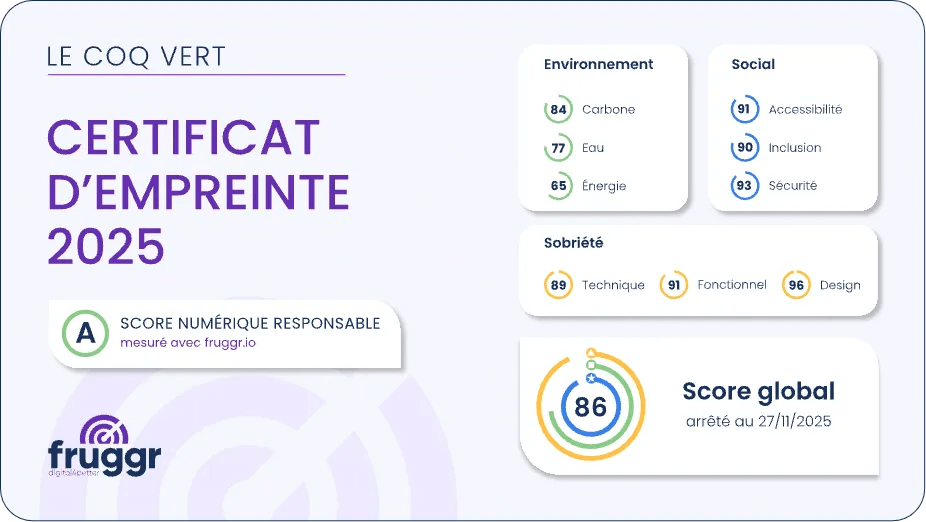 LeCoqVert Certificat